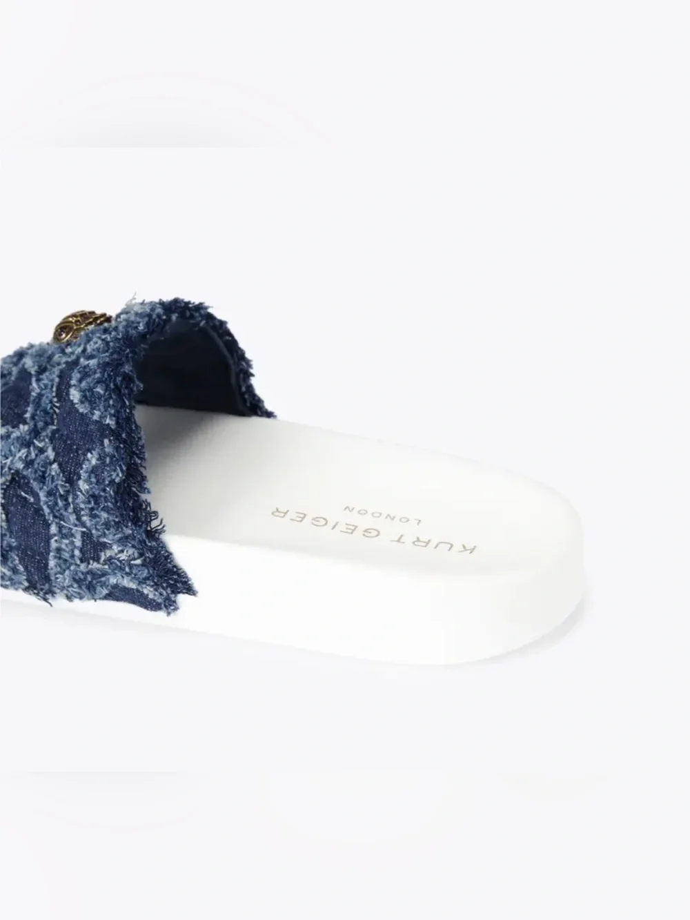 MEENA EAGLE Denim Slip On Sandal by Kurt Geiger London size 7.5 like new/no box